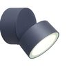 Lutec Trumpet LED Outdoor Wall Mounted Spotlight - Dark Grey