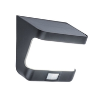 Lutec Try Solar LED Outdoor Wall Light with PIR Sensor - Dark Grey