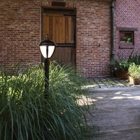 Lutec Unite LED Lamp Post - Black