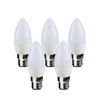 Lyco 6W Warm White LED Candle Bulb - Bayonet Cap - Pack of 5