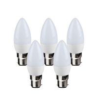 Lyco 6W Warm White LED Candle Bulb - Bayonet Cap - Pack of 5