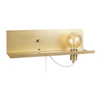 Multi Shelf Wall Light with Plug & USB Charging Port - Gold