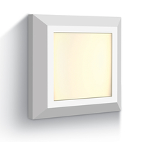 Neat 3.5W Warm White LED Square IP65 Flush Light - White