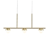 Nordlux Contina 3 Light Bar Ceiling Pendant - Brass