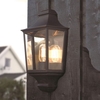 Norlys Turin Outdoor Half Lantern Wall Light - Black