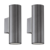 Pack of 2 Eglo Riga Twin LED Outdoor Up & Down Wall Light - Anthracite