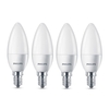 Philips 5.5W Warm White LED Candle Bulb - Small Screw Cap - Pack of 4