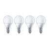 Philips 5.5W Warm White LED Golfball Bulb - Small Screw Cap - Pack of 4