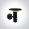 Pole Solar LED Outdoor Wall Light with PIR Sensor - Black