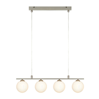 Quattro 4 Light Bar Ceiling Pendant - Steel