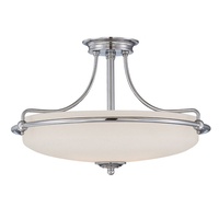 Quoizel Griffin Large Semi-Flush Ceiling Light - Antique Nickel