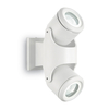 Raro Outdoor Wall Mounted Twin Spotlight - White