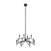 Regent 12 Light Chandelier - Black
