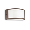 Rex 1 Outdoor Flush Wall Light - Coffee Brown