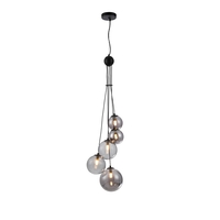 Rhys 5 Light Cluster Ceiling Pendant - Satin Black