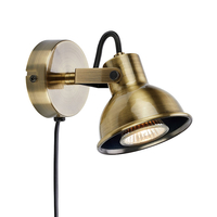 Rocco Wall Spotlight with Plug - Antique Gold