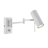 Roma Reading Light with Plug - White