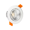 Round 12W Daylight COB LED Adjustable Downlight Cutout 90mm - Silver