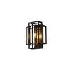 Savannah Flush Wall Light - Black & Gold