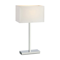 Savoy Table Lamp with USB Charging Port - Chrome