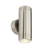 Saxby Atlantis Outdoor Up & Down Wall Light - Brushed Steel