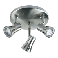 Saxby Krius 3 Light Spotlight Plate - Satin Chrome