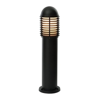Saxby Louvre Black Outdoor Post Light