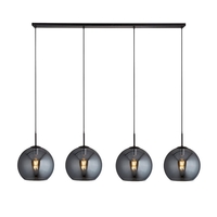 Searchlight Amsterdam 4 Light Bar Ceiling Pendant - Smoked Glass