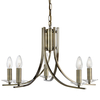 Searchlight Ascona 5 Light Chandelier - Antique Brass
