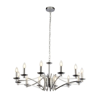 Searchlight Ascot 12 Light Chandelier - Chrome