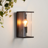 Searchlight Ashby Half Lantern Outdoor Wall Light - Black