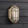 Searchlight Brunel Outdoor Oval Flush Wall Light - Brass