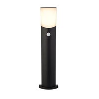 Searchlight Copenhagen LED Outdoor Bollard Light with PIR Sensor - Black