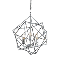 Searchlight Cube 3 Arm Ceiling Pendant Light - Chrome