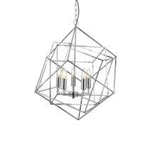 Searchlight Cube 5 Arm Ceiling Pendant Light - Chrome