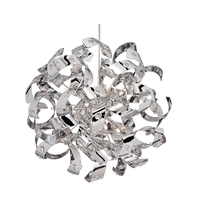 Searchlight Curls Ceiling Pendant Light - Chrome