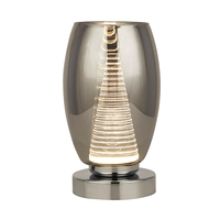 Searchlight Cyclone LED Table Lamp - Smoked Glass