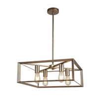 Searchlight Heaton 4 Light Ceiling Pendant - Antiqued Silver