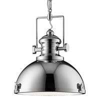 Searchlight Industrial Ceiling Pendant Light - Chrome