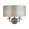 Searchlight Knightsbridge 2 Arm Wall Light - Satin Silver