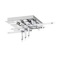 Searchlight Lattice 11 Light Flush Light - Chrome