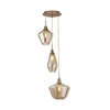 Searchlight Mia 3 Light Glass Cascade Ceiling Pendant Light - Champagne