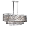 Searchlight Mica Bar Ceiling Pendant Light - Chrome