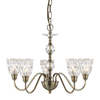Searchlight Monarch 5 Light Chandelier - Antique Brass