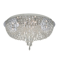 Searchlight Orion Large Flush Ceiling Light - Crystal