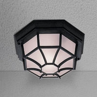 Searchlight Outdoor Flush Ceiling Light - Black