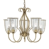 Searchlight Silhouette 5 Light Chandelier - Brass