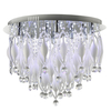 Searchlight Spindle Large LED Flush Light with Remote Control - Polished Chrome