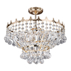 Searchlight Versailles Crystal Semi-Flush Ceiling Light - Gold