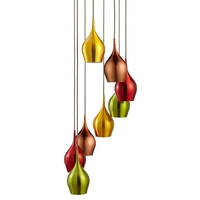 Searchlight Vibrant 8 Light Cascade Ceiling Pendant - Multi Coloured